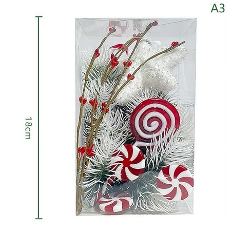 

Christmas Red Berry Articifial Flower Pine Cone Branch Christmas Tree Decoration
