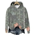 thumbnail image 4 of lulshou Unisex Hoodies Camouflage Leaf Print Hoodie Men & Women's Fleece-Lined Long Sleeve Sweatshirt with Front Pocket, Cozy Pullover for Outdoor, Camouflage, M, 4 of 8