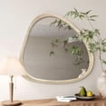 thumbnail image 2 of “45 Inch Natural Wood Washed Asymmetrical Solid Wood Wall Mirror - Large Framed Dressing Mirror for Living Room, Bedroom, Bathroom & Entryway Decor”, 2 of 5