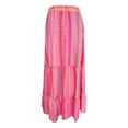 thumbnail image 6 of Skirts for Women Skirt Women Bohemian Midi Flowy A-Line Beach Skirt with Tie Waist Floral Print for Summer Wear Red M, 6 of 7