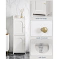 thumbnail image 3 of Hzuaneri Bathroom Storage Cabinet, 29.5" Tall Small Corner Freestanding Floor Cabinet with 2 Doors & Adjustable Shelf for Narrow Spaces, White, 3 of 7