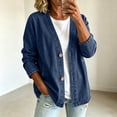 thumbnail image 2 of CAIXIA Denim Jacket For Women Classic Button Front Breathable Stretch Relaxed Fit Lightweight Long Sleeve Cardigan Coat, 2 of 5