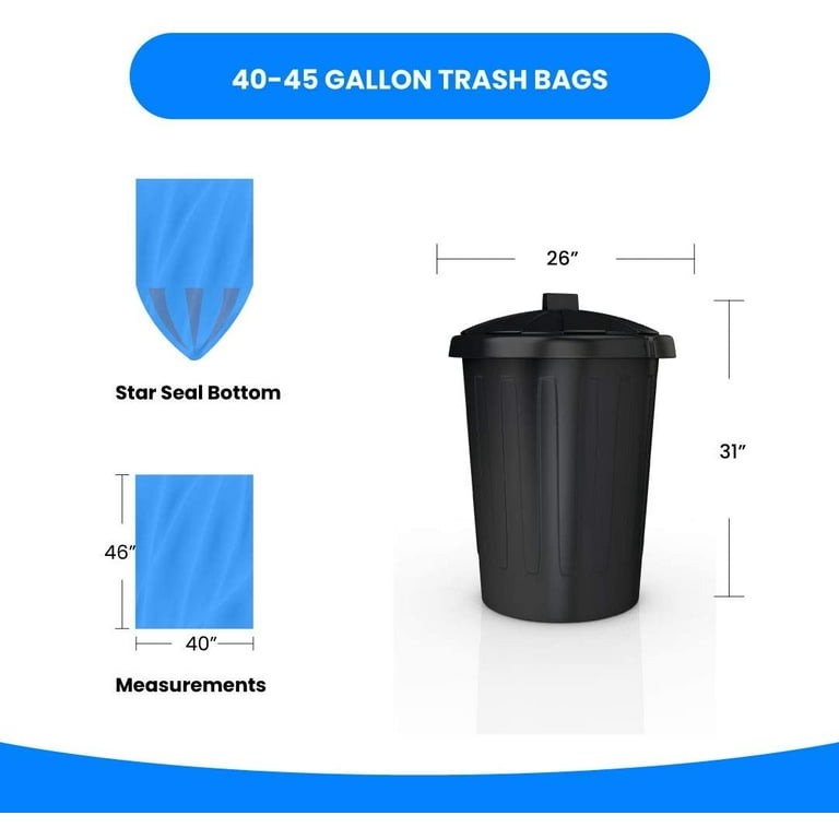 Reli. 6-10 Gallon Trash Bags, 8 Gallon Recycling Blue Garbage Bags
