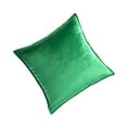 thumbnail image 4 of Seat Cushion Cover Solid Color Velvet Replacement Soft Decorative Reusable Zipper Sofa Pillow Case Accessories Green 40x40cm, 4 of 9