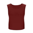 thumbnail image 5 of Workout Tank Tops Woman Large Armhole Crop Sleeveless Yoga Shirt Loose Side Twist Cutout Gym Tees Summer Sports Tanks, 5 of 7