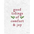 thumbnail image 2 of Lettered and Lined 25x32 White Modern Wood Framed Museum Art Print Titled - Good Tidings of Comfort And Joy, 2 of 4
