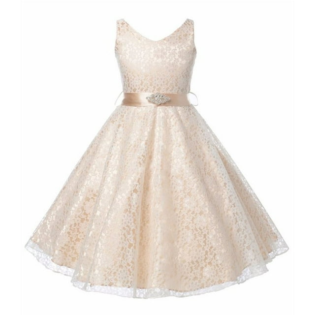 Catégorie de Produits Robes Filles / Robe Sans Manches en Dentelle pour Filles avec Fleur pour Mariage