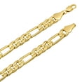 thumbnail image 2 of Men's 8mm 14k Yellow Gold Plated Flat Figaro Chain Necklace, 40 inches, 2 of 7