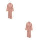 thumbnail image 3 of Sonducket Mujeres Verano Estilo Casual Ropa de Dormir Niñas Simple Manga Larga Transpirable Dormir Hotel Pijama Marrón L Marrón L 2Conjunto, 3 of 6