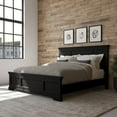 thumbnail image 2 of Homestyles Bedford King Size Traditional Wood Platform Bed, Black, 2 of 5