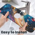 thumbnail image 6 of Sikiie Colorful Planet Universe Splash Guard for Sink Faucet-1 PC Super Absorbent Fast Drying Mat Sink Gadgets-Splash Guard for Kitchen, Sink Mat, 6 of 7