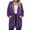 Dark Purple, variant on Nokdvo Long Zip Up Hoodie Women Long Sleeve Hooded Tunic Sweatshirts Oversized Fall Loose Casual Jacket Solid Color Outerwear Coat Beige 2XL