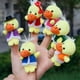 thumbnail image 4 of Juguetes de piscina, juguetes para bebés y niños pequeños, 6 piezas de patitos amarillos kawaii, juego de zoológico para niños pequeños, regalo para contar cuentos, títere de dedo, muñeco de mano para, 4 of 6