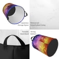 thumbnail image 4 of Haiem Palm Trees At Sunset Leather Dirty Clothes Laundry Basket,Sturdy & Waterproof,Collapsible Round Design For Efficient Space Management,Multi-Purpose Storage Basket, 4 of 8