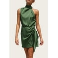 thumbnail image 3 of PRETTYGARDEN Women's Short Formal Satin Dress Summer Sleeveless Mock Neck Tie Waist Cocktail Party Dresses, 3 of 6