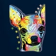 thumbnail image 5 of Wild Bobby Dean Russo Colorful Chihuahua Dog Lover Women Graphic Tee, Navy, X-Large, 5 of 5