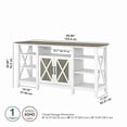 thumbnail image 5 of Bush Furniture Key West Tall TV Stand for 65 Inch TV in Pure White and Shiplap Gray, 5 of 7