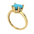 thumbnail image 2 of Solitaire Engagement Ring for Women - 2ct Simulated Turquoise in 18K Yellow Gold Promise Ring, 2 of 6