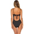 thumbnail image 4 of Becca by Rebecca Virtue BLACK Adeline One Shoulder One Piece Swimsuit, US Large, 4 of 4