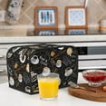 thumbnail image 3 of 1pc, Toaster Cover, Novelty Coffee Theme Toaster Cover Washable Dustproof Brown Kitchen Small Appliance Cover with Top Hook, Fits Standard 2 Slice Toaster, 3 of 6