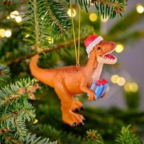 Gcvizuso Christmas Hats, Santa Hat, Christmas Little Red Riding Hood Decoration Dinosaur Pendant Ornament Pendant