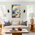 thumbnail image 4 of AVOI Italy Painting Oil Canvas Wall Art Pic10 Mediterranean Cityscape Artwork Italian Sea Picture Modern City Street Decoration Landscape Prints for Paris Cafe Room Decor Frame: 16x16in, 4 of 6