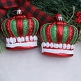 thumbnail image 7 of Shoreew 2 Pcs Christmas Crown Ornaments Vintage Style Plastic Red Green/Goldem Royal Crown Ornament for Xmas Tree Window Shop Home Holiday Decor, 7 of 7