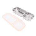 thumbnail image 2 of Boîte à lunch en acier inoxydable avec compartiment, contenants alimentaires réutilisables avec anneaux de silicone et 4 verrous sécurisés, 2 of 7