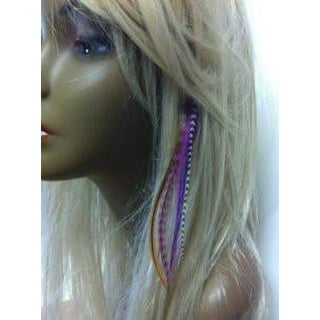 Boho Hair Accessories Feather Extensions DIY Kit Brown Beige Hair Feathers  Hair Accessory for Women 30 Real Feather Hair Extensions 
