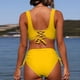 thumbnail image 5 of Augper Sexy Women Solid Backless Bikini B andage Swimwear Swimsuit Beachwear Set, 5 of 6
