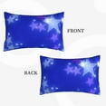 thumbnail image 4 of YFYANG Super Soft Rectangular Plush Cushion Cover (Without Pillow Insert), Blue Dream Stars Comfort and Non-Pilling Hidden Zip Bedroom Sofa Pillowcases, 20"x30", 4 of 9