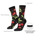 thumbnail image 4 of Hirioo Sweet Red Cherry Pattern Adult Middle Tube Socks Breathable Sock Non-Pilling,Contrasting Color Design, 4 of 6