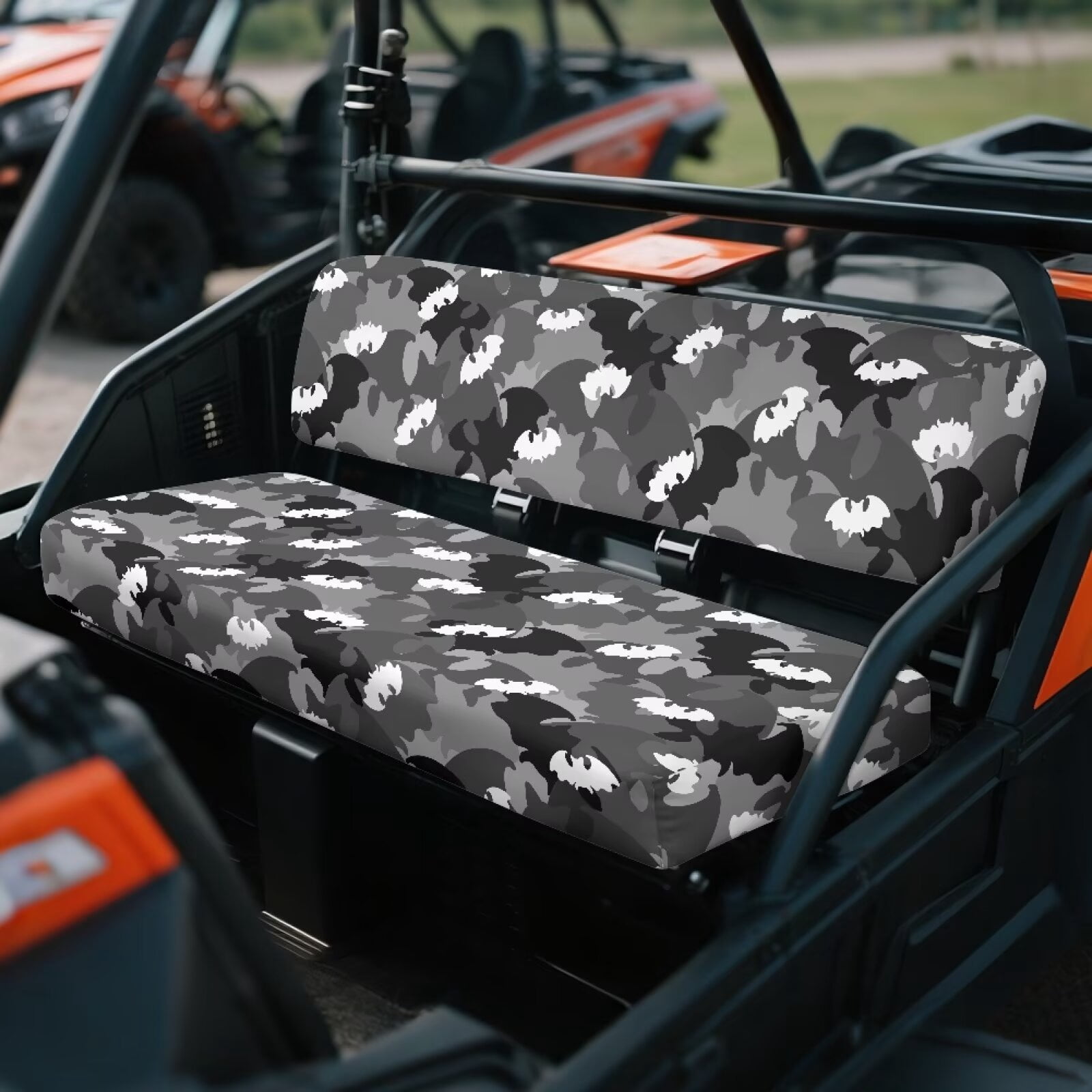 Uorisanigo Mule Seat Cover Anti-Slip Bat Camouflage UTV Front Bench Seat Cover Fit for Kawasaki Mule 3010 Diesel 4x4 2003-2008 UTV Pioneer Seats Accessories for All Seasons Windproof