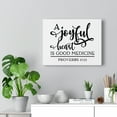 thumbnail image 5 of Scripture Walls A Joyful Heart Is Good Proverbs 17:22 Bible Verse Canvas Christian Wall Art Ready to Hang Unframed, 5 of 12