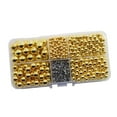 thumbnail image 1 of Abbracc 600 Pieces Crafting Beads Glossy Multifunctional for Arts Earrings Bracelets Gold, 1 of 9