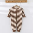 thumbnail image 2 of vdgthytj Infant Newborn Boy Girl Romper Striped Long Sleeve Button One-Piece Jumpsuit Baby Spring Fall Clothes, 2 of 4