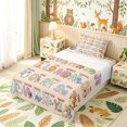 thumbnail image 3 of Manfei Forest Animals Twin Sheets, Alphabet Letter Bedding, Peach, 3pcs, 1 Flat Sheet, 1 Fitted Sheet and 1 Pillowcase, 3 of 6