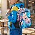 thumbnail image 3 of Jeiento Otter Lightweight Toddler Backpack for Preschool, Cherry Blossom 13.5 Inch School Bag for 3-5 Year Old Girls, Bookbag with 2 Front Zipper Pockets, 3 of 7