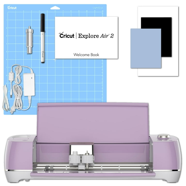 Cricut Explore Air 2 Lilac Machine Bundle - Beginner Guide, Tool Kit, Vinyl  Pack, Designs & Project Inspiration 