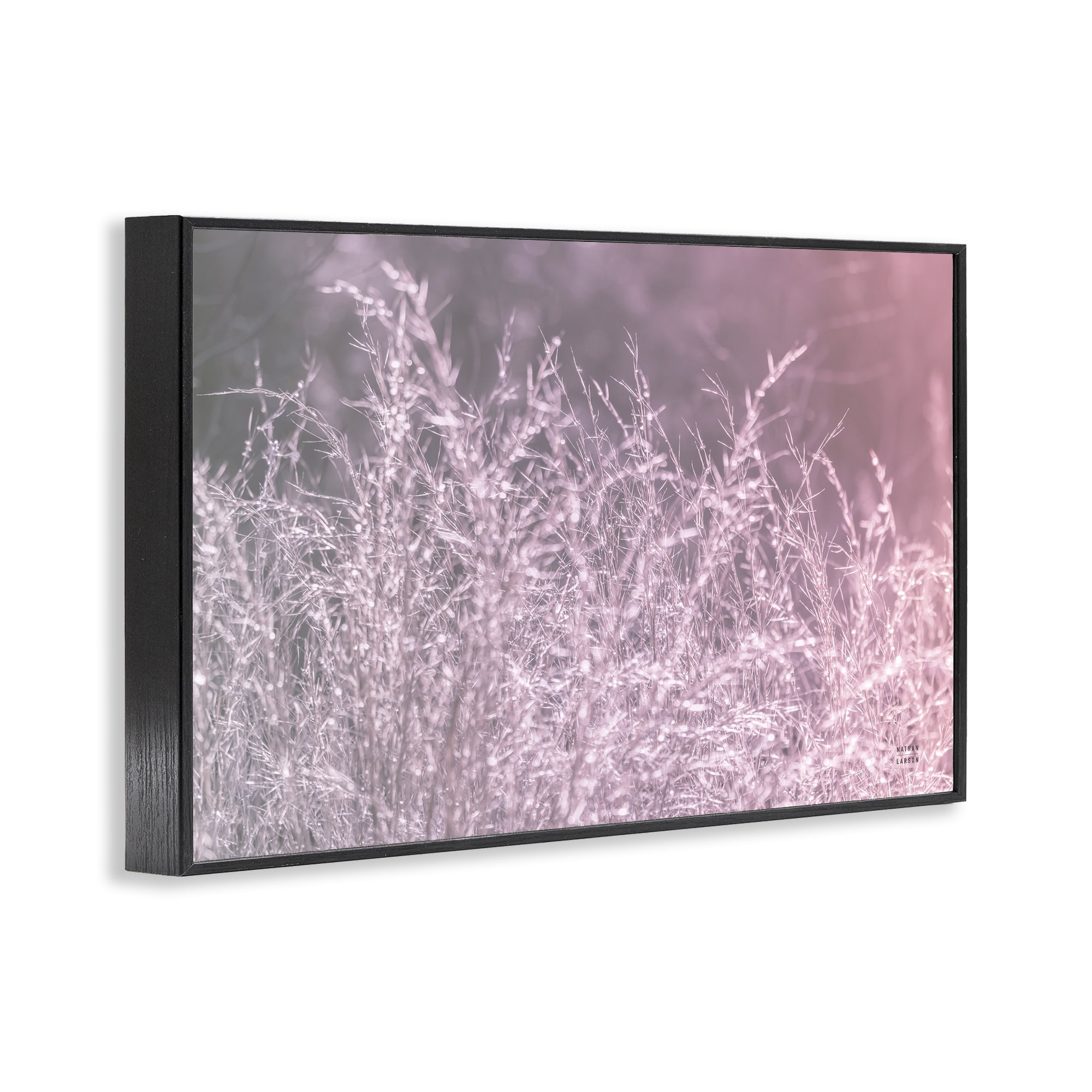 Stupell Industries Pink Morning Gentle Meadow Black Framed Giclee Art, design by Nathan Larson