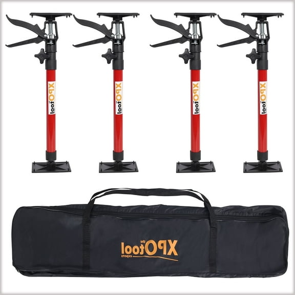 4-Pack Adjustable Support Poles, Steel Support Rods with Carry Bag