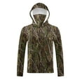 thumbnail image 6 of Qgtaibl Men's Camouflage Hoodies UV Sun Protection S Long Sleeve Performance Gym Shirts Lightweight Running Jogging Workout Tops (001 Camouflage), 6 of 9