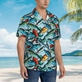 thumbnail image 2 of Cauagu Colorful Fishing Baits Print Hawaiian Shirt for Men,Casual Short Sleeve Button Down Shirts Summer Beach Men's Regular-Fit Short-Sleeve Print Shirt -Medium, 2 of 6