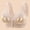 Khaki, variant on WREESH Push-Up Bra Ladies Wireless Comfortable No Underwire Bras Breathable Gathering Front Opening Buckle Bra Women Underwear Beige