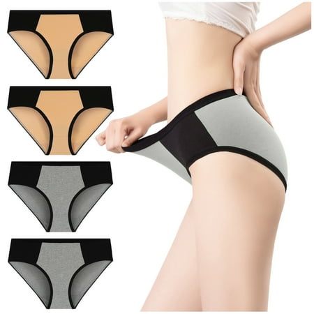 

Women Solid Color Patchwork Briefs Panties Underwear Knickers Bikini Underpants