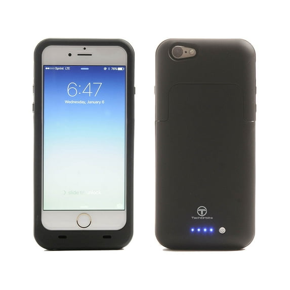iPhone 6 6s Battery Case, TechOrbits Premium Extended Battery Case for iPhone 6 6s (4.7 inch) 2500 mAh Capacity / LIGHTNING CABLE input