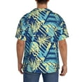 thumbnail image 5 of Xecao offers the Hawaiian Style for Men's Casual Short-sleeved Shirt, a button-up collared shirt with a pocket, perfect for beach vacations and yacht travel in the X-Large size., 5 of 7