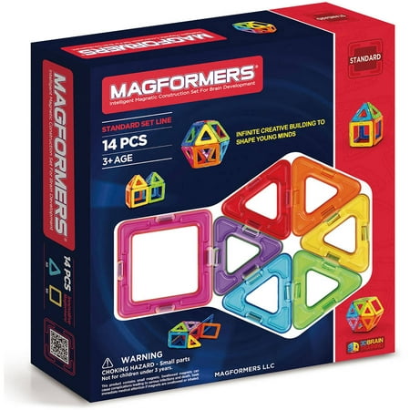 Magformers Basic Rainbow Set Multicolor Magnetic Tiles 14
