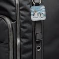 thumbnail image 6 of Kawaii Emperor Penguins Faux Leather Square Keychain, 6 of 7