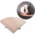 thumbnail image 4 of Bird Cage Perch Stand Platform Parakeet Toy Fan Wooden Fan Shape Parrot Playground Cage Accessory, 4 of 4